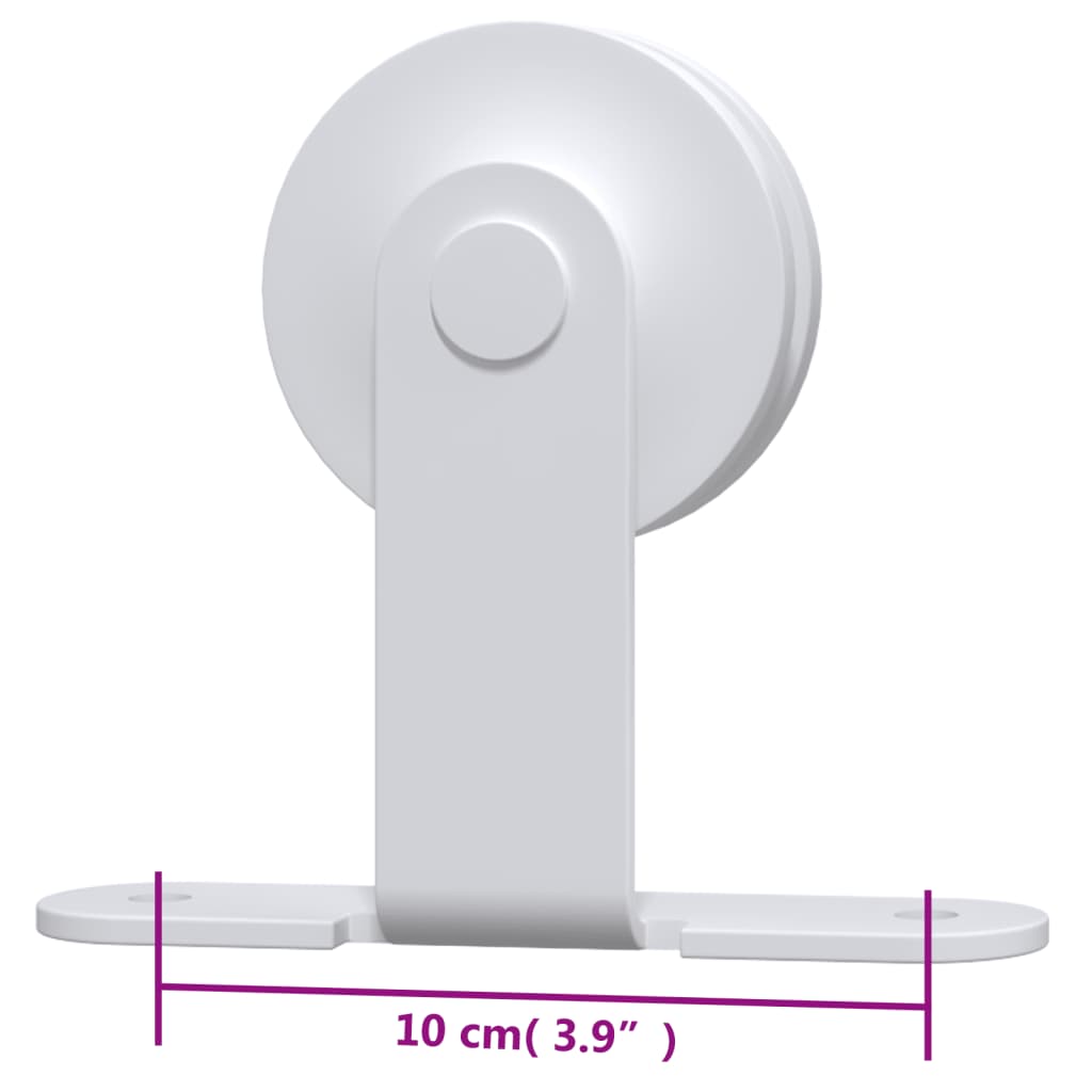 Kit Accessori per Porta Scorrevole 183 cm in Acciaio Bianco 151705