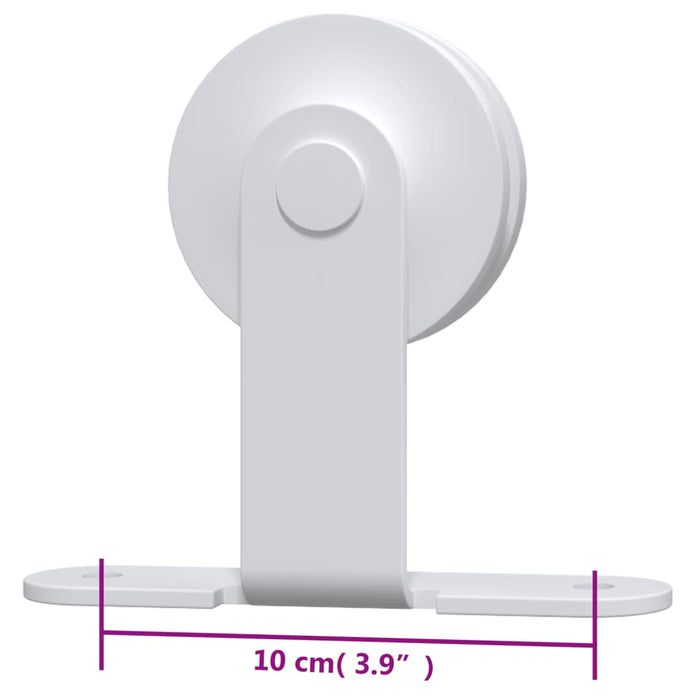 Kit Accessori per Porta Scorrevole 183 cm in Acciaio Bianco 151705