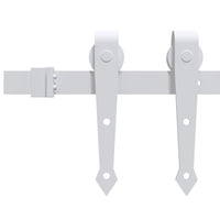 Kit Accessori per Porta Scorrevole 183 cm in Acciaio Bianco 151709