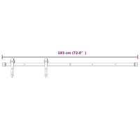 Kit Accessori per Porta Scorrevole 183 cm in Acciaio Bianco 151709