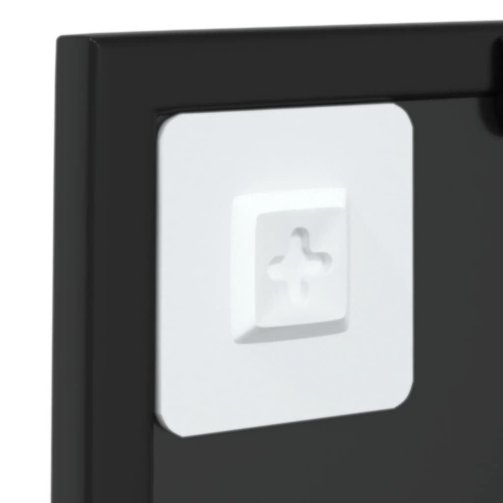 Specchio da Parete-Specchio a Muro-Specchio Decorativo Nero 40x40 cm in Metallo