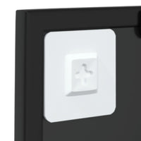 Specchio da Parete-Specchio a Muro-Specchio Decorativo Nero 40x40 cm in Metallo