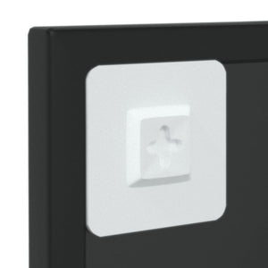 Specchio da Parete-Specchio a Muro-Specchio Decorativo Nero 60x40 cm in Metallo