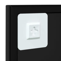 Specchio da Parete-Specchio a Muro-Specchio Decorativo Nero 60x60 cm in Metallo