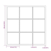 Specchio da Parete-Specchio a Muro-Specchio Decorativo Nero 60x60 cm in Metallo