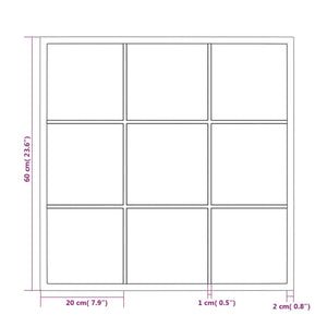 Specchio da Parete-Specchio a Muro-Specchio Decorativo Nero 60x60 cm in Metallo