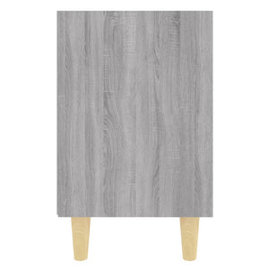 Comodini Gambe in Legno Massello 2 pz Grigio Sonoma 40x30x50 cm cod mxl 31282