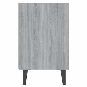 Comodino con Gambe in Metallo Grigio Sonoma 40x30x50 cm 813106