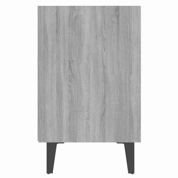 Comodino con Gambe in Metallo Grigio Sonoma 40x30x50 cm 813106