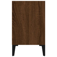 Comodino con Gambe in Metallo Rovere Marrone 40x30x50 cm cod mxl 30439