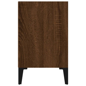 Comodino con Gambe in Metallo Rovere Marrone 40x30x50 cm cod mxl 30439