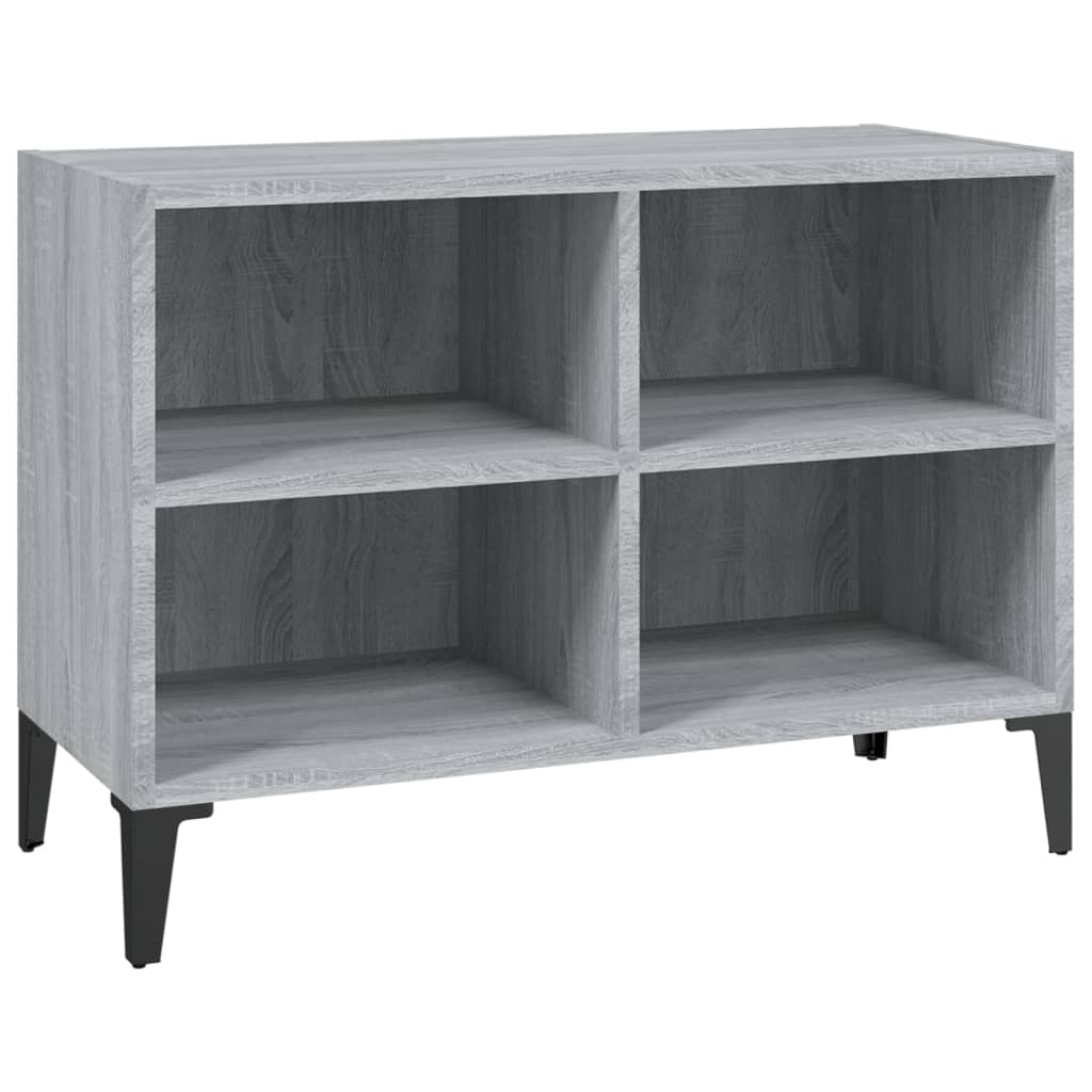 Mobile TV con Gambe-Credenza TV-Console TV in Metallo Grigio Sonoma 69,5x30x50 cm