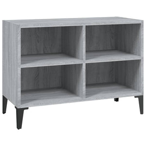 Mobile TV con Gambe-Credenza TV-Console TV in Metallo Grigio Sonoma 69,5x30x50 cm