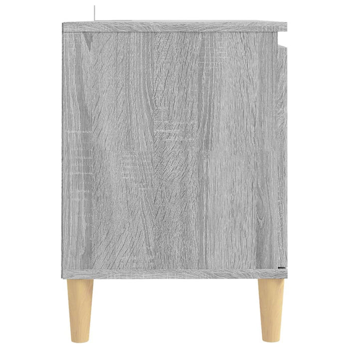 Mobile TV Gambe in Legno Massello Grigio Sonoma 103,5x35x50 cm cod mxl 33982