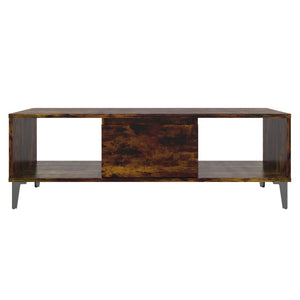 Tavolino da Salotto Rovere Fumo 103,5x60x35cm in Truciolato