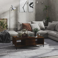 Tavolino da Salotto Rovere Marrone 103,5x60x35cm in Truciolato cod mxl 17033