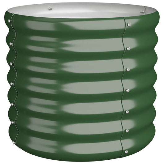 Vaso da giardino Acciaio zincato-Fioriera da Esterno-Contenitore per Piante 40x40x36 cm Verde