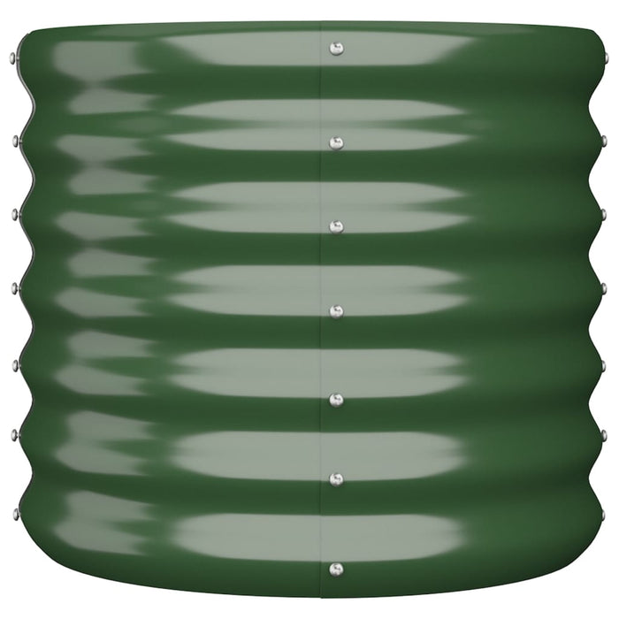Vaso da Giardino Acciaio Zincato 40x40x36 cm Verde 318843
