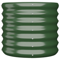 Vassoio per fioriera aiuola rialzata piante fiori terrazza giardino giardino acciaio verniciato a polvere 40 x 40 x 36 cm verde 02_0038571