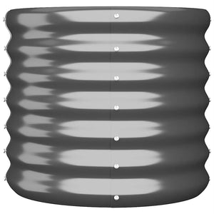 Vaso Giardino Acciaio Zincato-Fioriera da Esterno-Contenitore per Piante 40x40x36cm Antracite