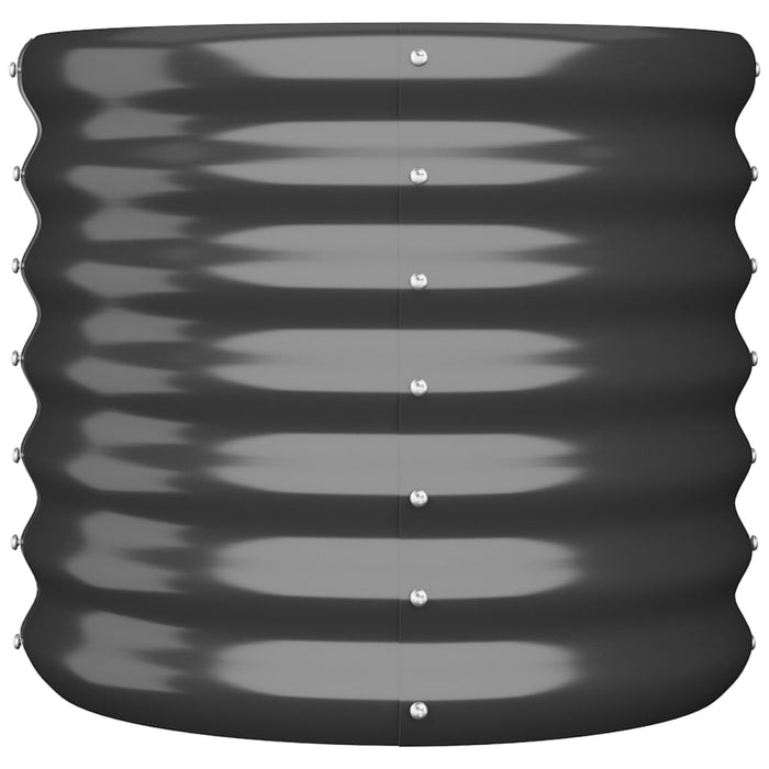 Vassoio per fioriera aiuola rialzata piante fiori terrazzo giardino acciaio verniciato a polvere 40 x 40 x 36 cm antracite 02_0038059