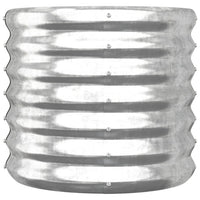 Vaso Giardino Acciaio Zincato-Fioriera da Esterno-Contenitore per Piante 40x40x36 cm Argento