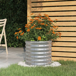 Vaso Giardino Acciaio Zincato 40x40x36 cm Argento 318847