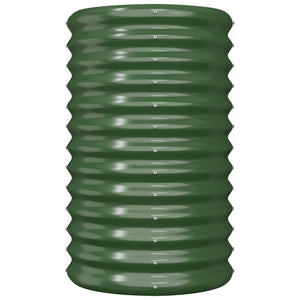 Vaso da Giardino Acciaio Zincato 40x40x68 cm Verde 318848