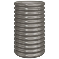 Vaso da Giardino Acciaio Zincato 40x40x68cm Grigio 318849