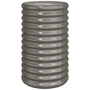 Vaso da Giardino Acciaio Zincato 40x40x68cm Grigio 318849