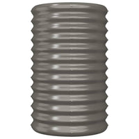 Vaso da Giardino Acciaio Zincato 40x40x68cm Grigio 318849