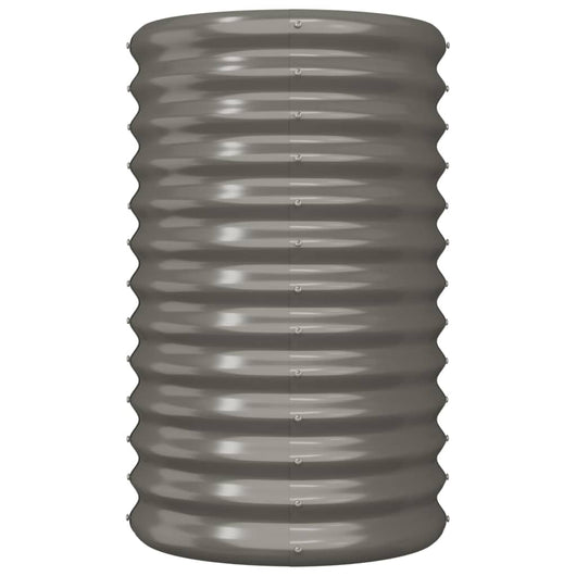 Fioriera rialzata per aiuole fioriere per terrazza giardino giardino acciaio verniciato a polvere 40 x 40 x 68 cm grigio 02_0038573