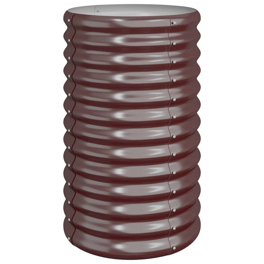 Vaso Giardino Acciaio Zincato 40x40x68 cm Marrone 318850