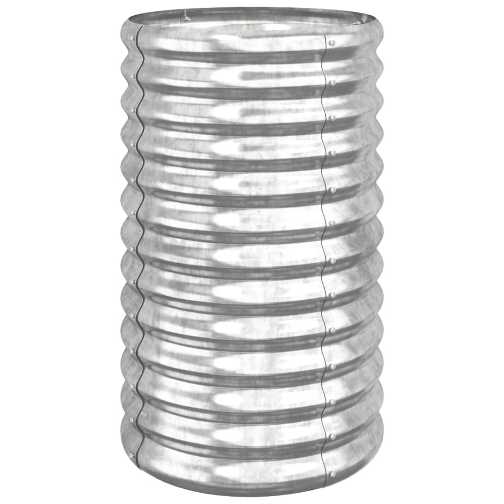 Vaso Giardino Acciaio Zincato 40x40x68 cm Argento 318852