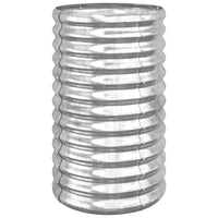 Vaso Giardino Acciaio Zincato 40x40x68 cm Argento 318852