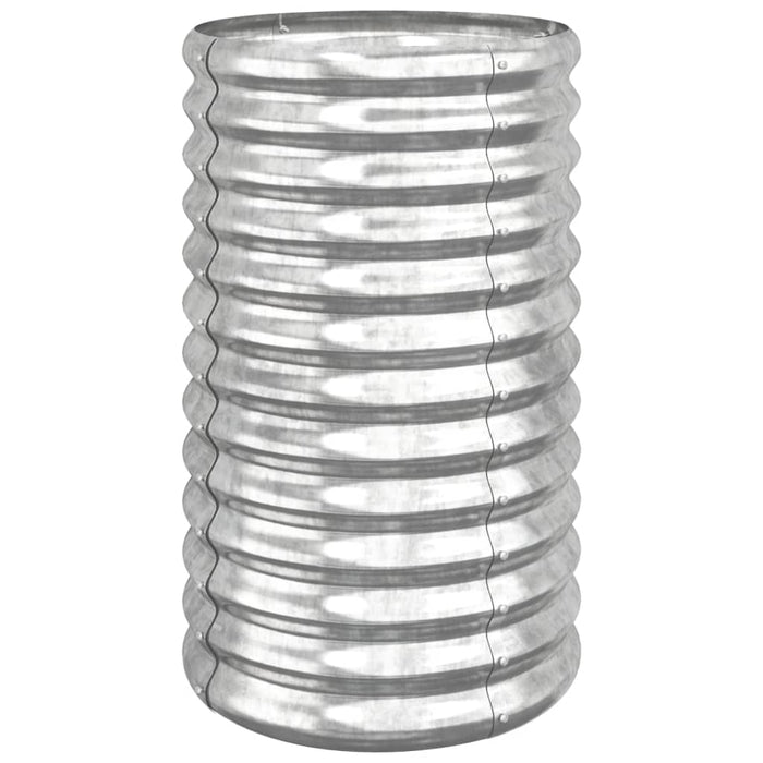 Vaso Giardino Acciaio Zincato 40x40x68 cm Argento 318852