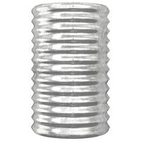 Vaso Giardino Acciaio Zincato 40x40x68 cm Argento 318852