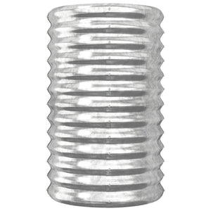 Vaso Giardino Acciaio Zincato 40x40x68 cm Argento 318852