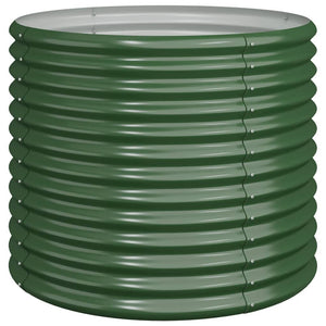 Vaso da Giardino Acciaio Zincato 80x80x68 cm Verde 318858