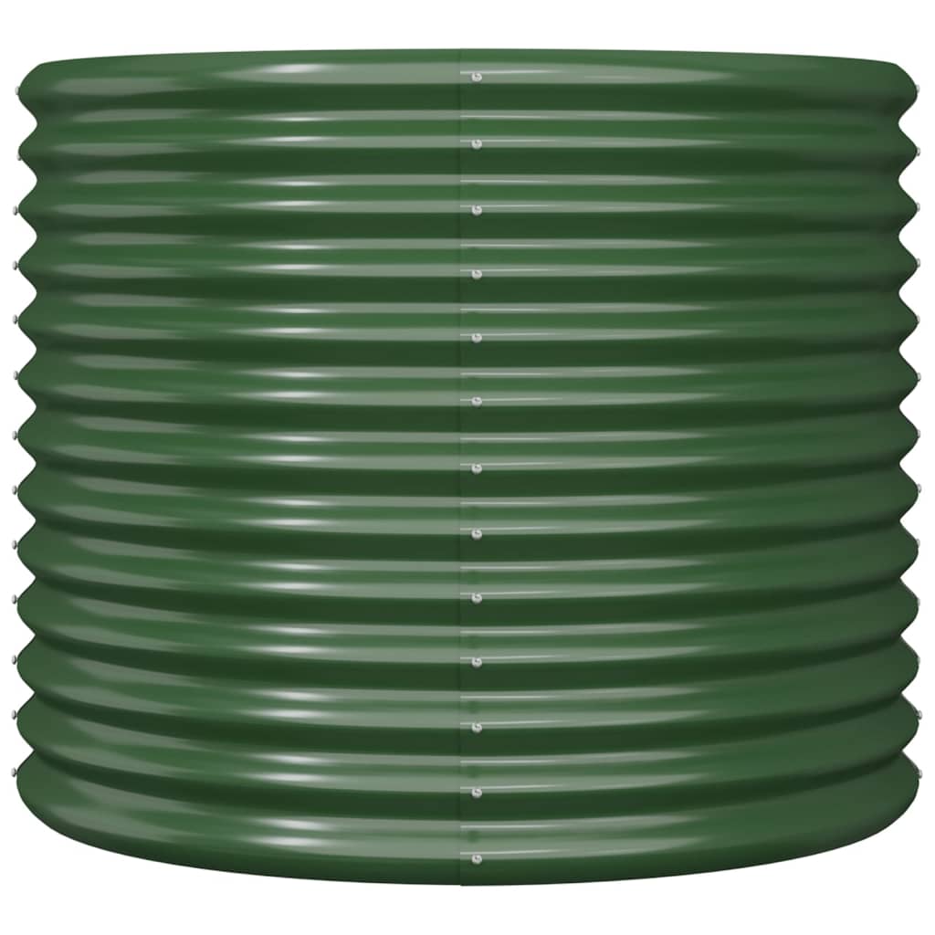 Vaso da Giardino Acciaio Zincato 80x80x68 cm Verde 318858