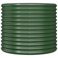 Vaso da Giardino Acciaio Zincato 80x80x68 cm Verde 318858