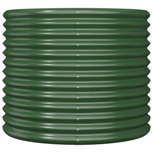 Vaso da Giardino Acciaio Zincato 80x80x68 cm Verde 318858