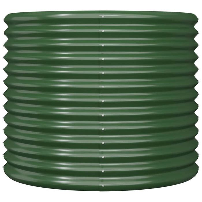 Vaso da Giardino Acciaio Zincato 80x80x68 cm Verde 318858