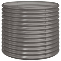 Vaso da Giardino Acciaio Verniciato a Polvere 80x80x68cm Grigio