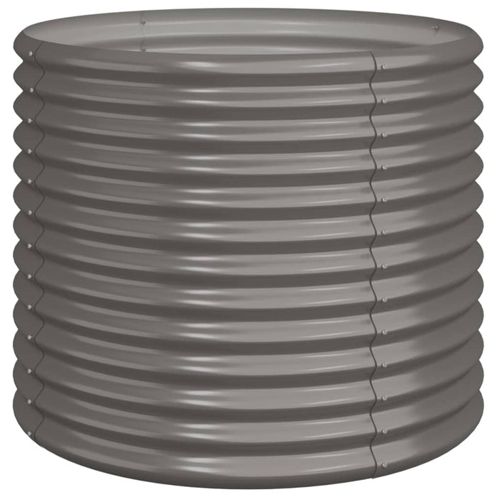 Vaso da giardino Acciaio zincato-Fioriera da Esterno-Contenitore per Piante 80x80x68cm Grigio