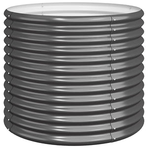 Vaso Giardino Acciaio Verniciato Polvere 80x80x68 cm Antracite