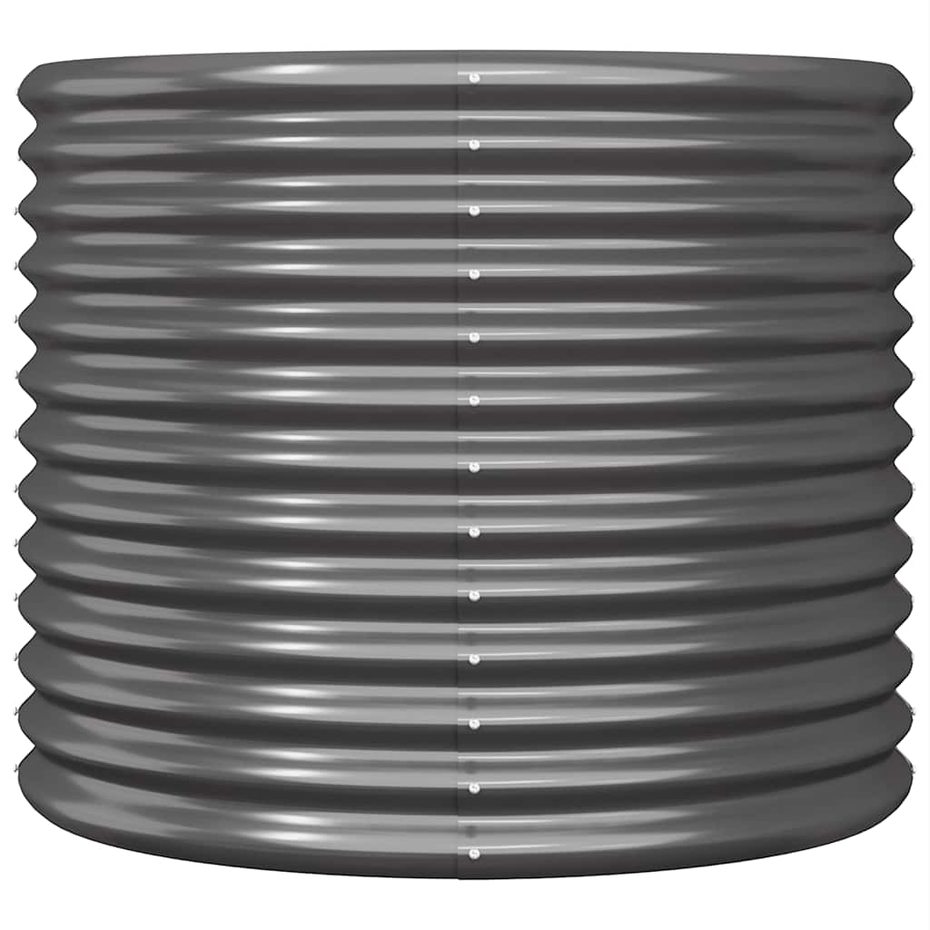 Vaso Giardino Acciaio Verniciato Polvere 80x80x68 cm Antracite