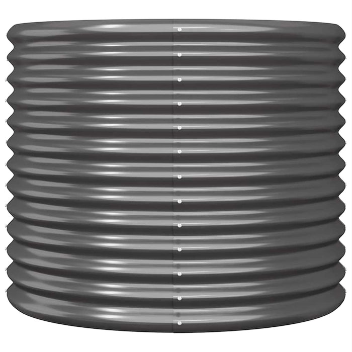 Vaso Giardino Acciaio Verniciato Polvere 80x80x68 cm Antracite