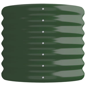 Vaso per fioriera aiuola rialzata piante fiori terrazza giardino giardino acciaio verniciato a polvere 114 x 40 x 36 cm verde 02_0039571