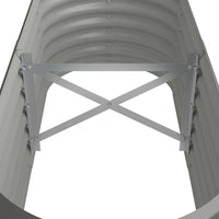 Letto Giardino Acciaio Zincato 114x40x36 cm Grigio 318864